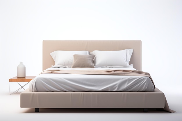 bed on white background