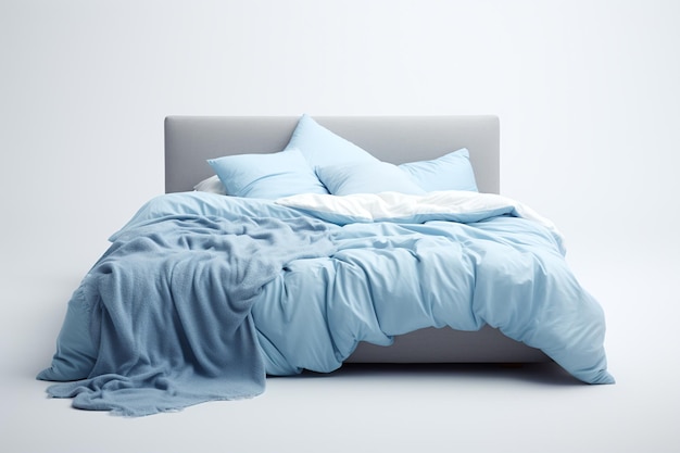 bed on white background