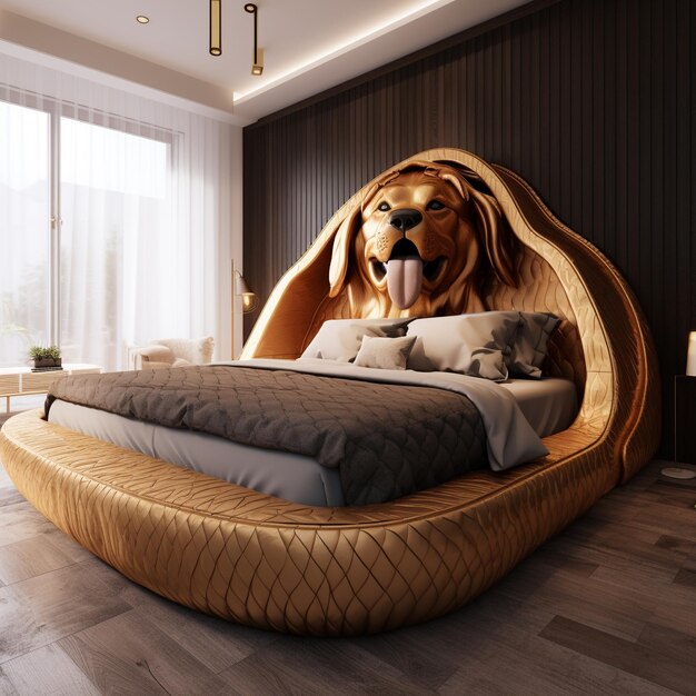 bed with animal shape