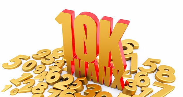 Bedankt 10.000 volgers. bedankt volgers felicitatie post