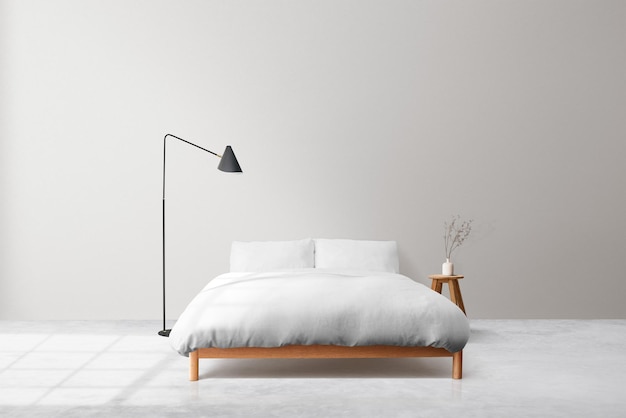 Bedding png mockup minimal bedroom interior design