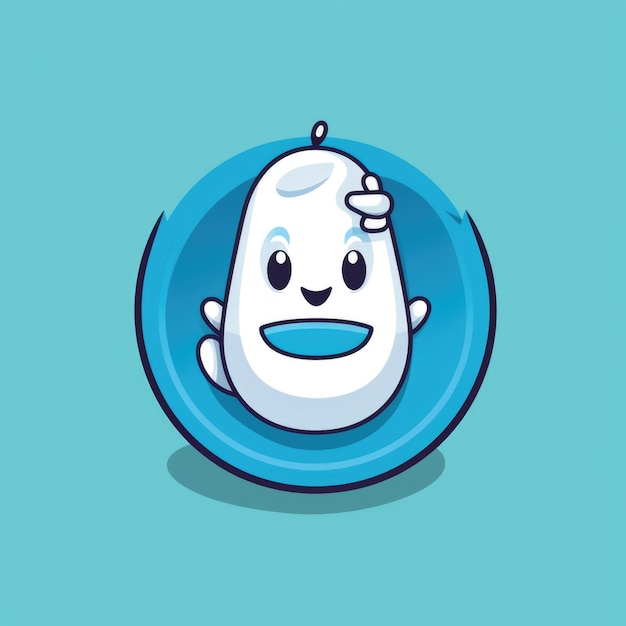 Photo bedpan mascot for a company logo generative ai