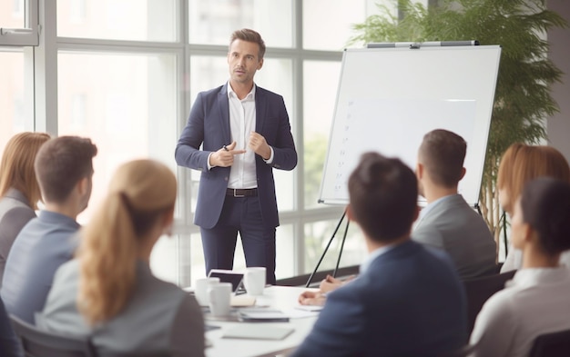 Bedrijfsadviseur die een Flipchart-sessie leidt