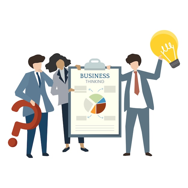 Bedrijfsanalyse png illustratie doorzichtige achtergrond