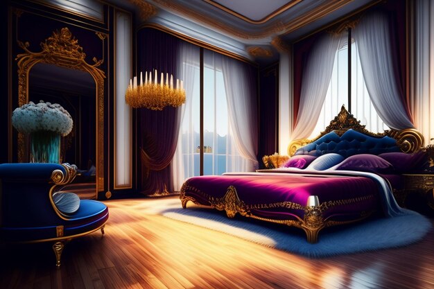 Photo bedrom luxury bedroom