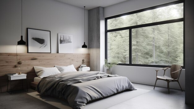 Premium Photo | Bedroom decor home interior design minimalist ...