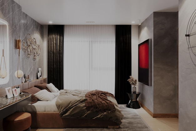bedroom evening bedroom tv area in a bedroom interior of a bedroom