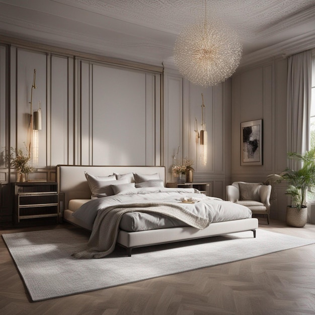 Bedroom HD render bedroom luxury bedroom