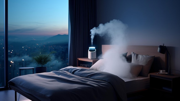 Bedroom humidifier night