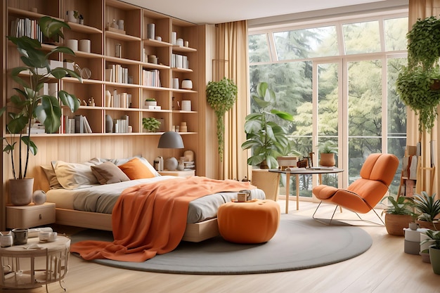 Bedroom Interior Design 3D Rendering