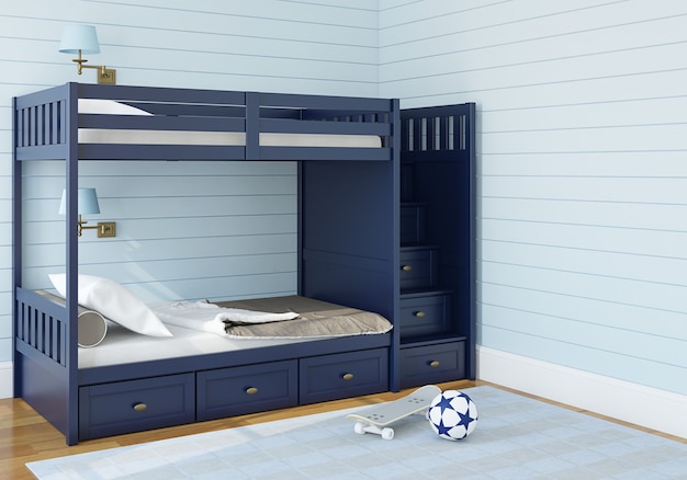 Bedroom interior for two children