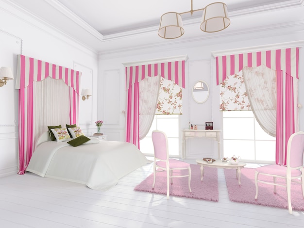 bedroom interior with decoration