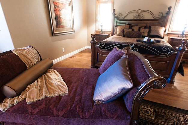 Bedroom of luxury house.