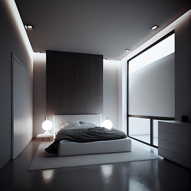 Bedroom Modern Interior Design Generative AI