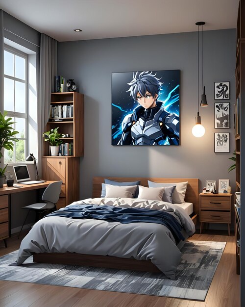 Photo bedroom with anime theme