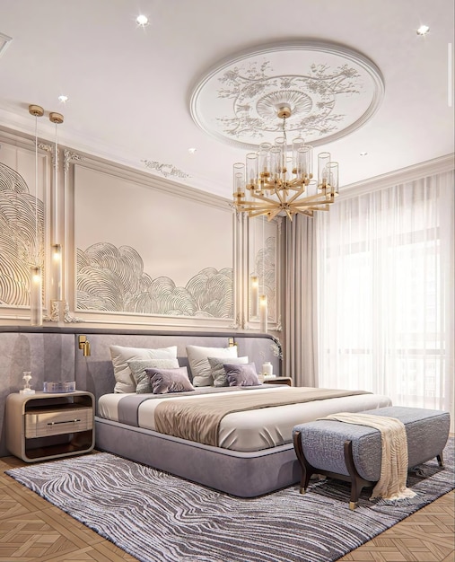 a bedroom with a bed that says quot duvet quot
