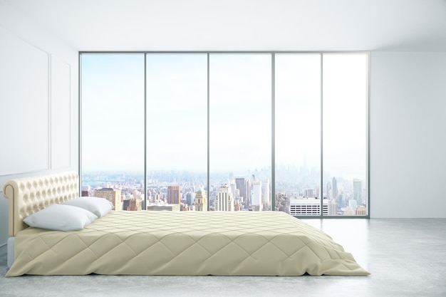 Bedroom with city view side