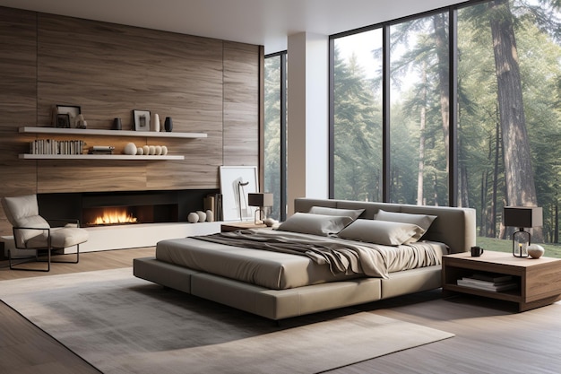 Bedroom with minimalist design
