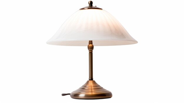 Bedside Table Lamp on White Background