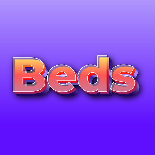 Bedstext effect jpg gradient purple background card photo