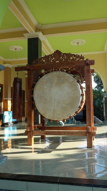 Bedug a traditional musical instrument in the mosque in Indonesia