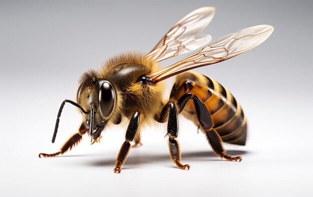 Bee Alone on White Sidequot Generative AI