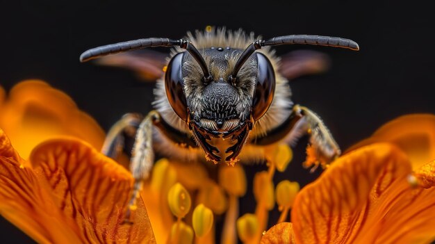 bee bees macro honey nectar fence