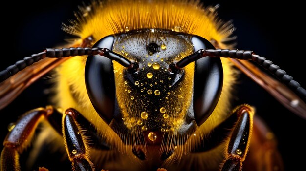 Bee collecting pollen