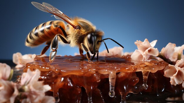 bee extreme HD 8K wallpaper Stock Photographic Image