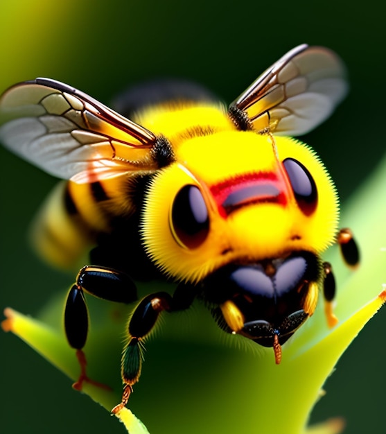 Aiが生成した蜂の花の背景