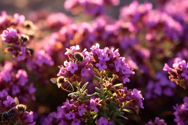 bee on a flower outside