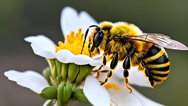 A bee on a flower with the word bee on it