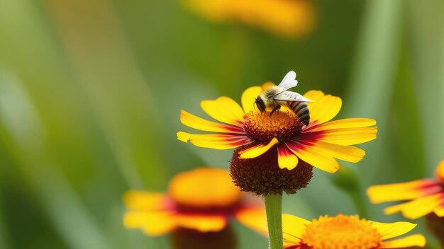 Photo a bee on a flower