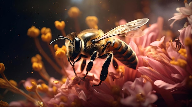 花の上に蜂 ⁇ 