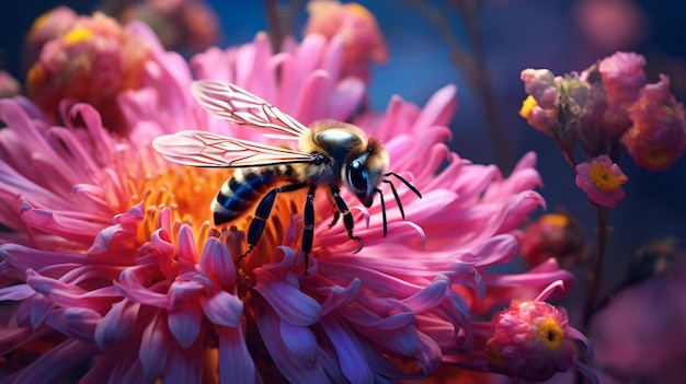 a bee on a flower