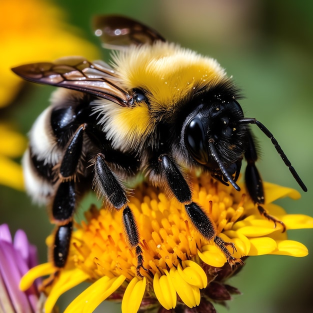 A bee on a flower