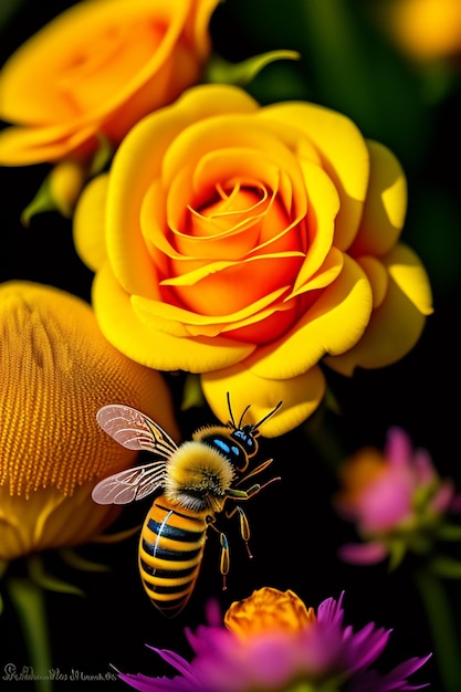 bee on flower