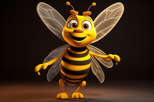 Bee flying animal spring character