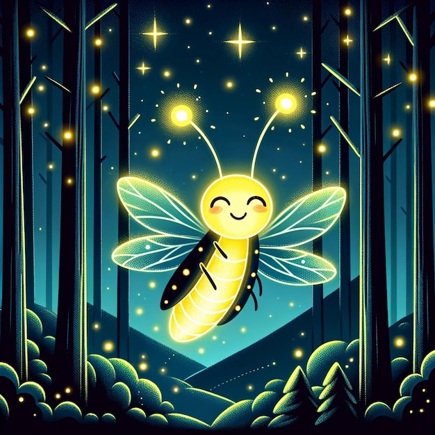 Photo bee flying through night sky