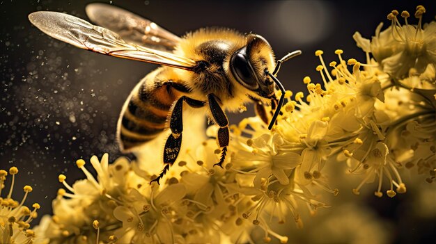 Bee Gathering Pollen