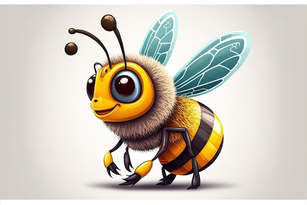 Bee and Honey Illustration. Generated AI