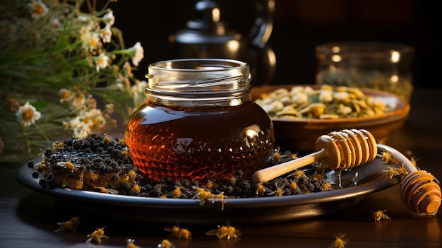 Bee honey with black cumin for Islamic treatment