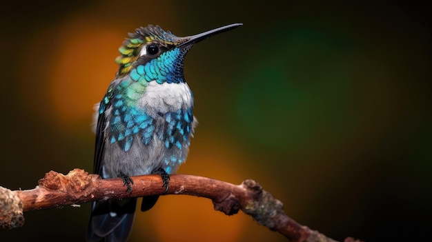 A bee hummingbird Mellisuga helenae is perched on a limb not far from Playa Larga in Cuba a Cuban bird that is native the smallest bird in the world