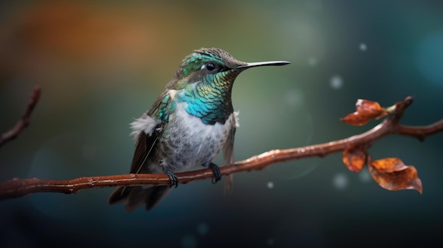 A bee hummingbird Mellisuga helenae is perched on a limb not far from Playa Larga in Cuba a Cuban bird that is native the smallest bird in the world