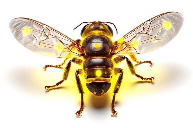 사진 색 배경 에 고립 된 벌