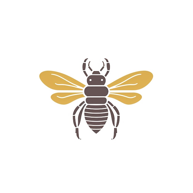 A bee logo with a yellow bee on it