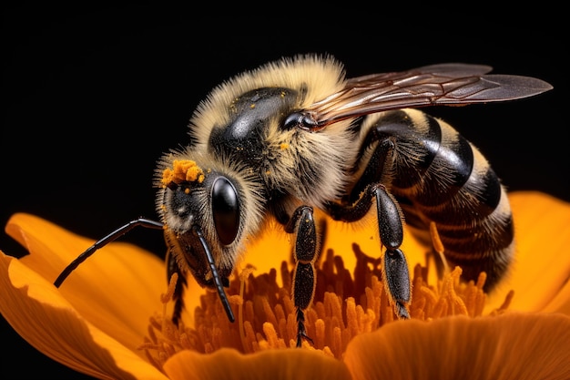 Bee looking for pollen