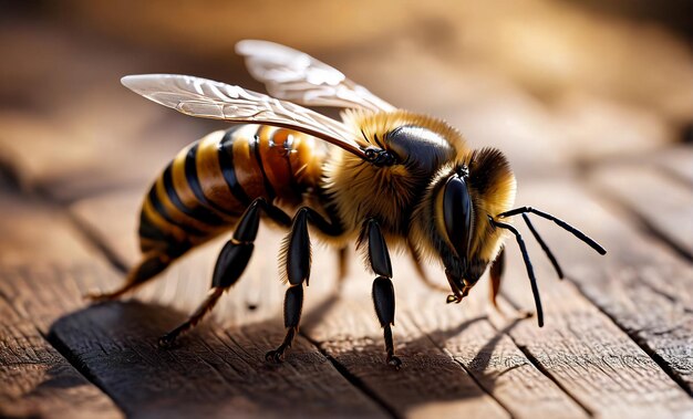 Макро снимок пчелы крупный снимок пчели пчелы фон обоев