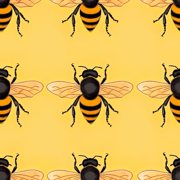 Bee pattern texture background