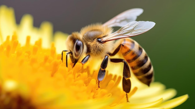 A bee on a sunflower